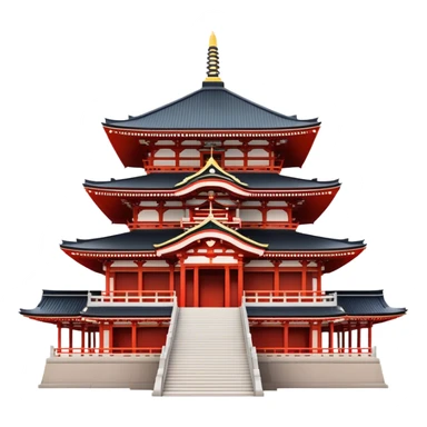 Cinematic Realistic Senso-ji Temple Landmark Emoji, depicted with the historic Tokyo temple rendered with intricate architectural detail and dynamic, cultural lighting. sticker