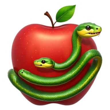 Snake apple sticker