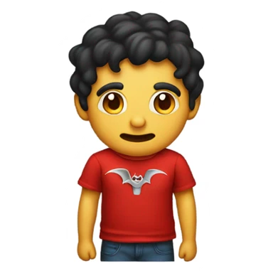 Red T shirt with a Picture of satan on it sticker