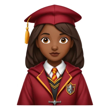 Angelina Johnson in harry potter, wear hogwarts gryfindor uniform sticker