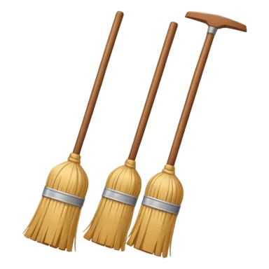 create a broom emoji sweeping dust sticker
