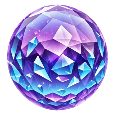Crystal Planet – surface covered in glowing crystals sticker