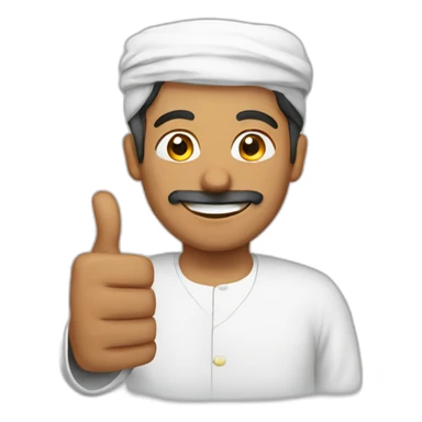 Omani man thumbs up sticker