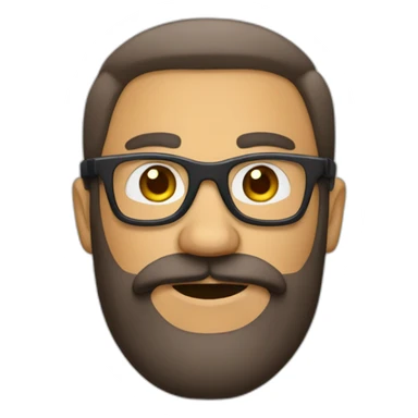 Homme barbue avec des lunettes sticker