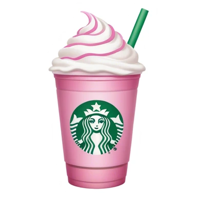 starbucks cup pink drink with cold foam sticker