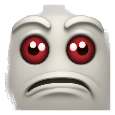 Chilling emoji with red squinting eyes  sticker