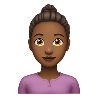 Girl with high forehead sticker