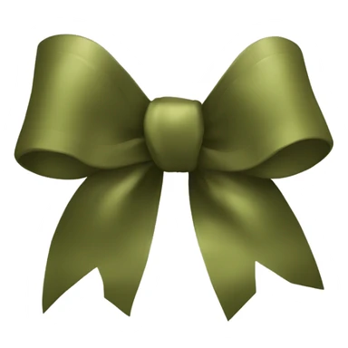 Olive green bow sticker