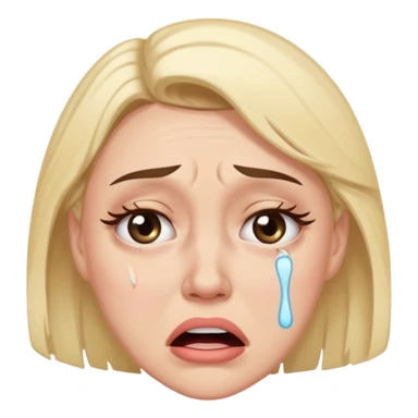 Woman ugly crying sticker