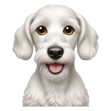 White weiner dog poodle mix sticker
