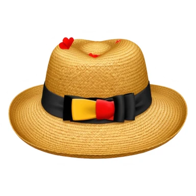 Straw hat sticker