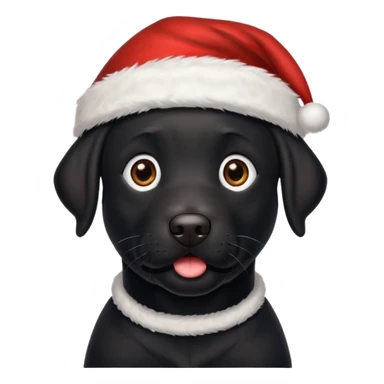  Black Labrador retriever and Christmas  sticker