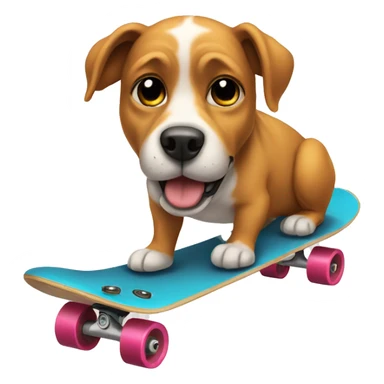 Dog on a skateboard  sticker
