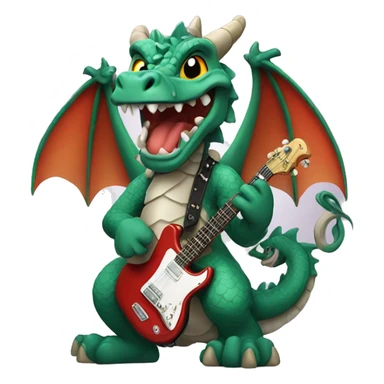 Rock and roll traditional English dragon sticker