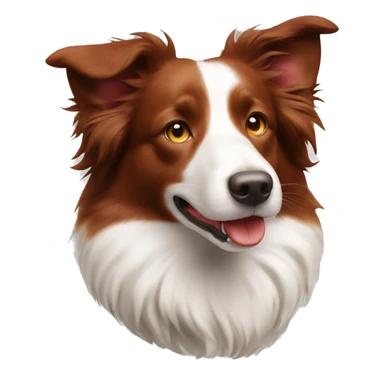 Red and white border collie pretty  sticker