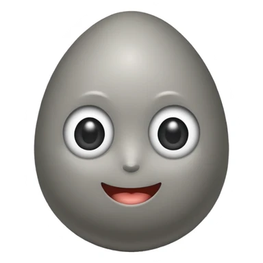 a stone egg, has two eyes, cute sticker