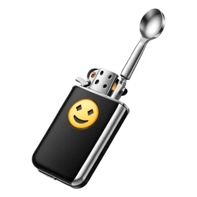 spoon and lighter sticker