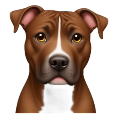 All brown staffy sticker