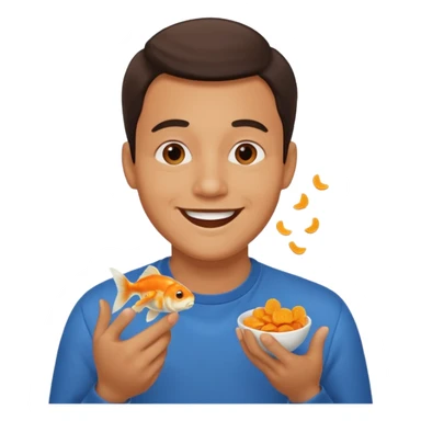 trump eating goldfish crackers sticker