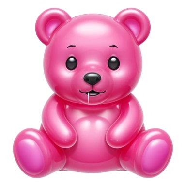 bubblegum pink jelly bear sticker