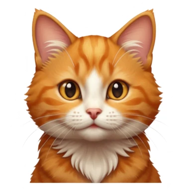 A high-resolution photo-realistic digital illustration of a ginger tabby cat kitten, chest upward sticker