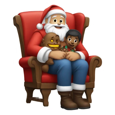 Sitting on Santa’s lap  sticker