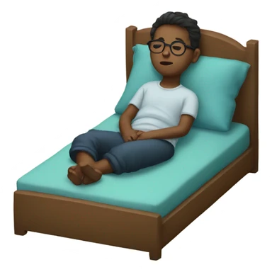 sleeping boy with glasses sticker