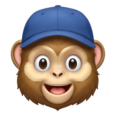 monkey with caps sticker