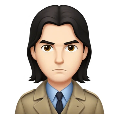 Detective with very long hair sticker