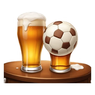 Soccer ball and a pint, no human sticker