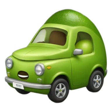 car shaped avocado sticker