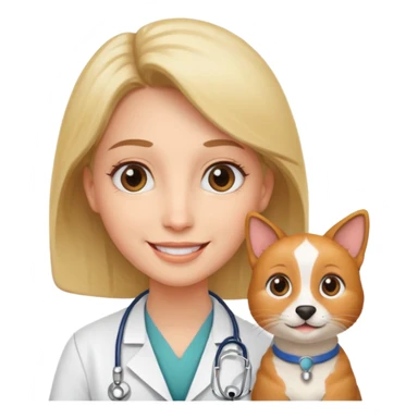 doctor with pet sticker