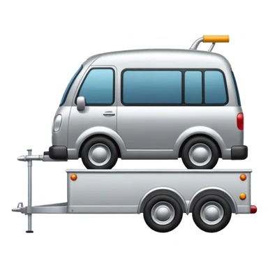 car with towbar pulling a  trailer  sticker