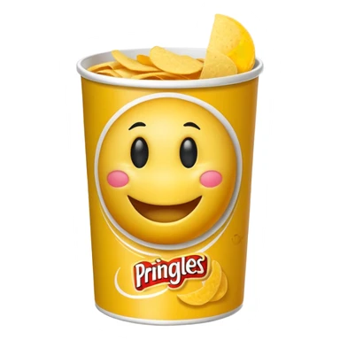Smikey face eating Pringles  sticker