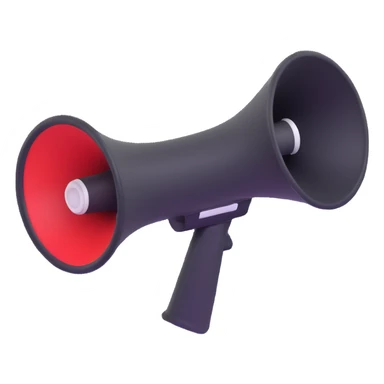 megaphone with sound waves sticker