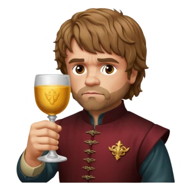 Tyrion lannister drinking with a smirk sticker