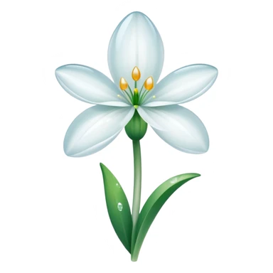A pinterest magical snowdrop flower with a crystal  sticker