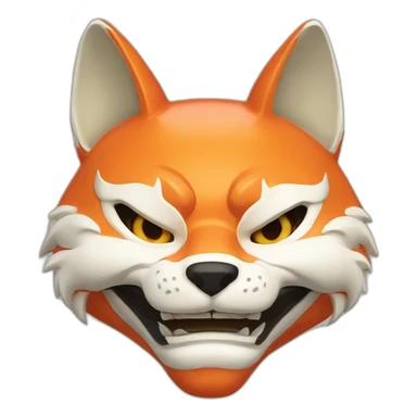 kitsune japanese mask sticker