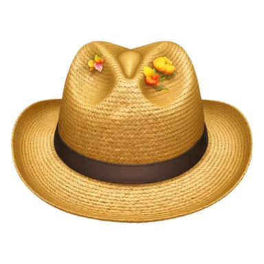 Create strow hat fom one piece emoji sticker