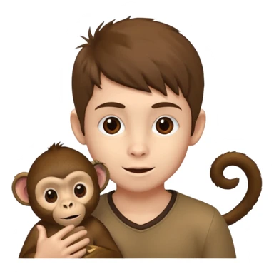 Monkey spanking boy  sticker