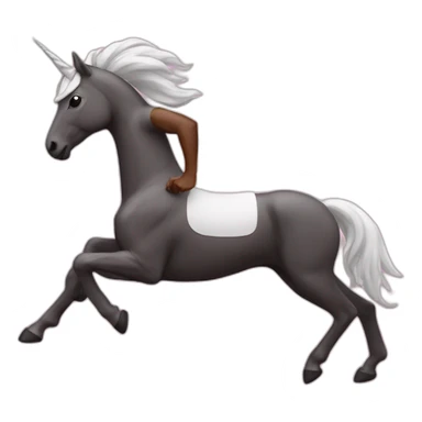 runner with unicorn head sticker