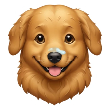golden retriever with black scubs sticker