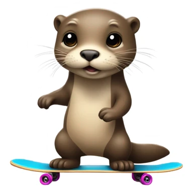 otter on a skateboard sticker