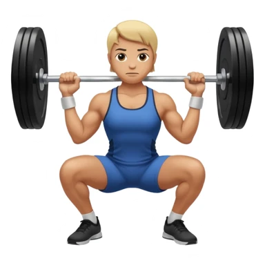 squat with barbell sticker