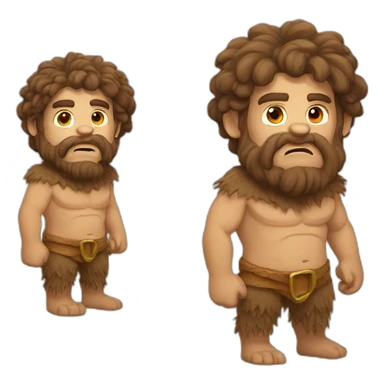Captain cave man cartoon sticker