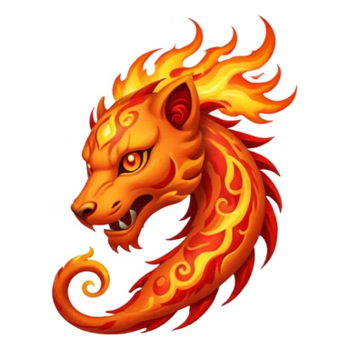 fire elemental tattoo sticker