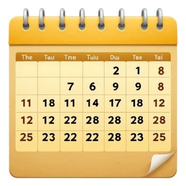 a yellow-toned calendar sticker