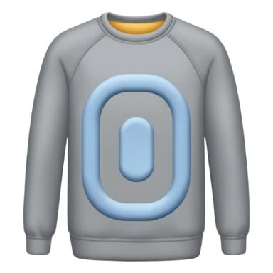 plain medium-thick pullover top, minimal style sticker