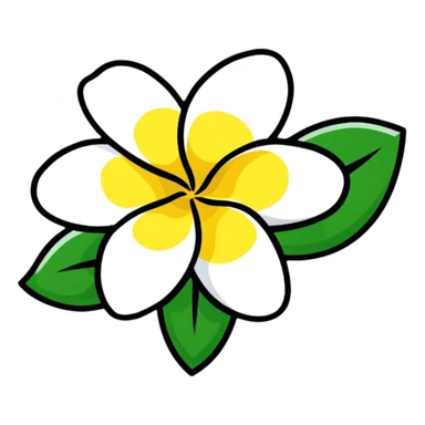 beautiful plumeria flower sticker