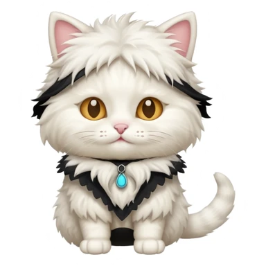white cat with funny costume sticker